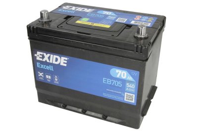 EXIDE EXCELL 70AH 540A L+ 270x173x222