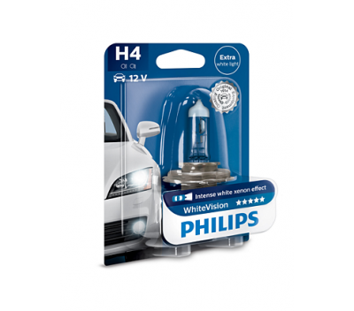 Крушкa H4 Philips White Vision 60/55W