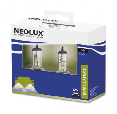 Крушки H4 NeoLux Extra LifeTime 60/55W к-т