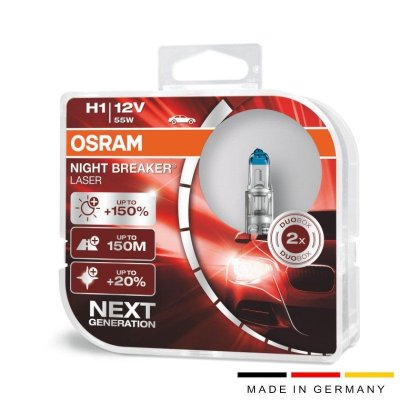 Крушки H1 Osram Night Breaker Unlimited +150% к-т