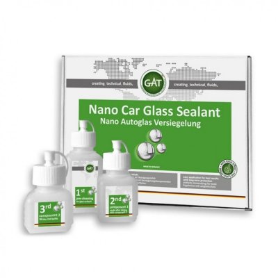 Покритие за автомобилни стъкла - GAT Nano Car Glass Sealant  0.075L + 2x0.015L