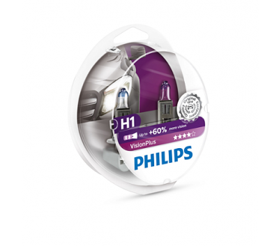 Крушки H1 Philips Vision Plus +60% 55W комплект