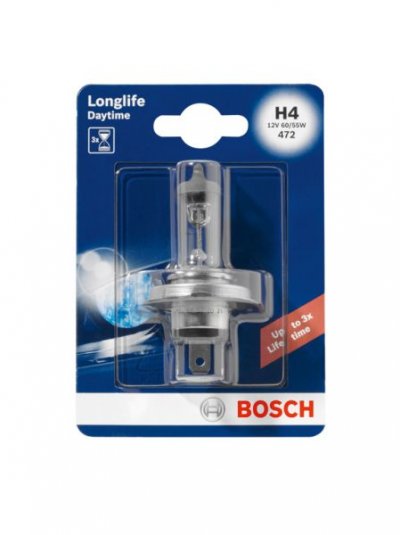 Крушка H4 Bosch LongLife DayTime 60/55W