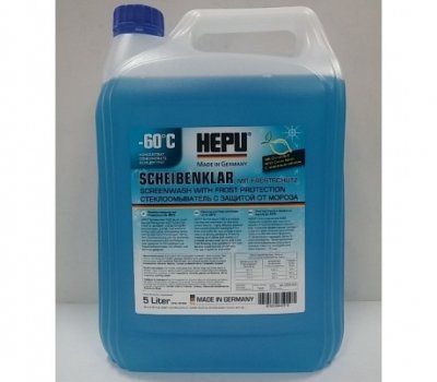 Зимна течност за чистачки HEPU концентрат -60 градуса - 5 литра