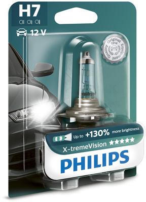 Крушка H7 Philips X-treme Vision +130% 55W