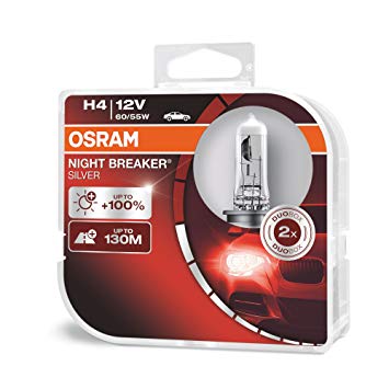 Крушки H4 OSRAM Night Breaker SilverStar 60/55W +100% к-т