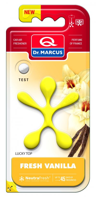 Ароматизатор за кола Dr.Marcus, серия Lucky-Top, аромат Fresh Vanilla