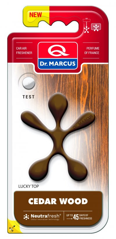 Ароматизатор за кола Dr.Marcus, серия Lucky-Top, аромат Cedar Wood