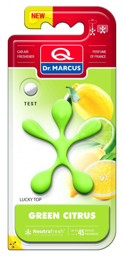 Ароматизатор за кола Dr.Marcus, серия Lucky-Top, аромат Green Citrus