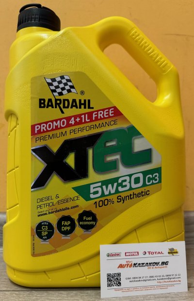 Bardahl Xtec C3 5W-30 4L+1L промо - 5L