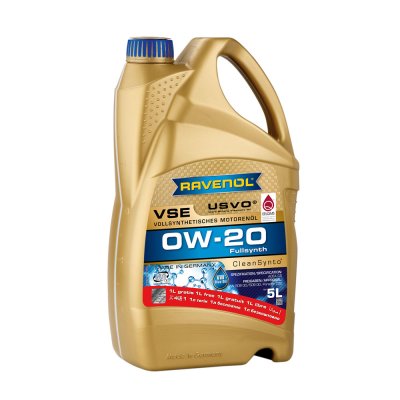 МАСЛО RAVENOL VSE 0W-20 - (4L + 1L ГРАТИС) 5L C5 ПРОМО