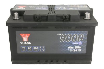 YUASA 80AH 800A AGM 315x175x190 R+