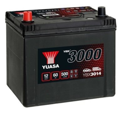 YUASA 60Ah 500A 232x173x225 L+ ASIA